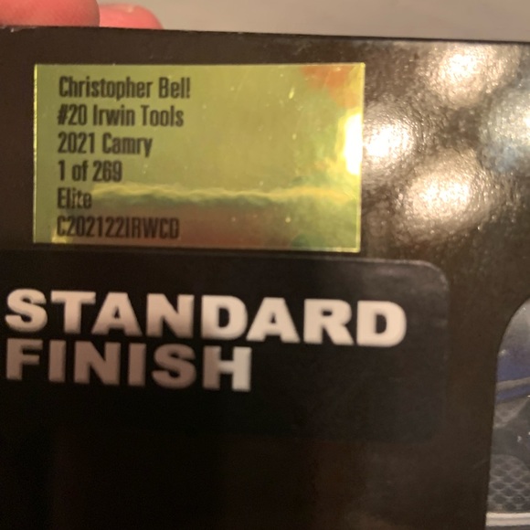 Christopher Bell #20 Irwin Tools Toyota Camry Diecast 1:24 Scale - Picture 5 of 7